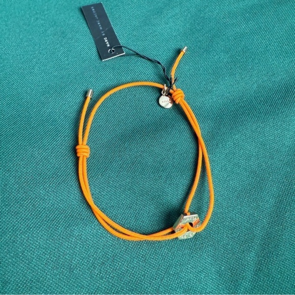 Marc Marc Jacobs Flouro Orange Cord Adj Friendship Bracelet NWT Ret $38